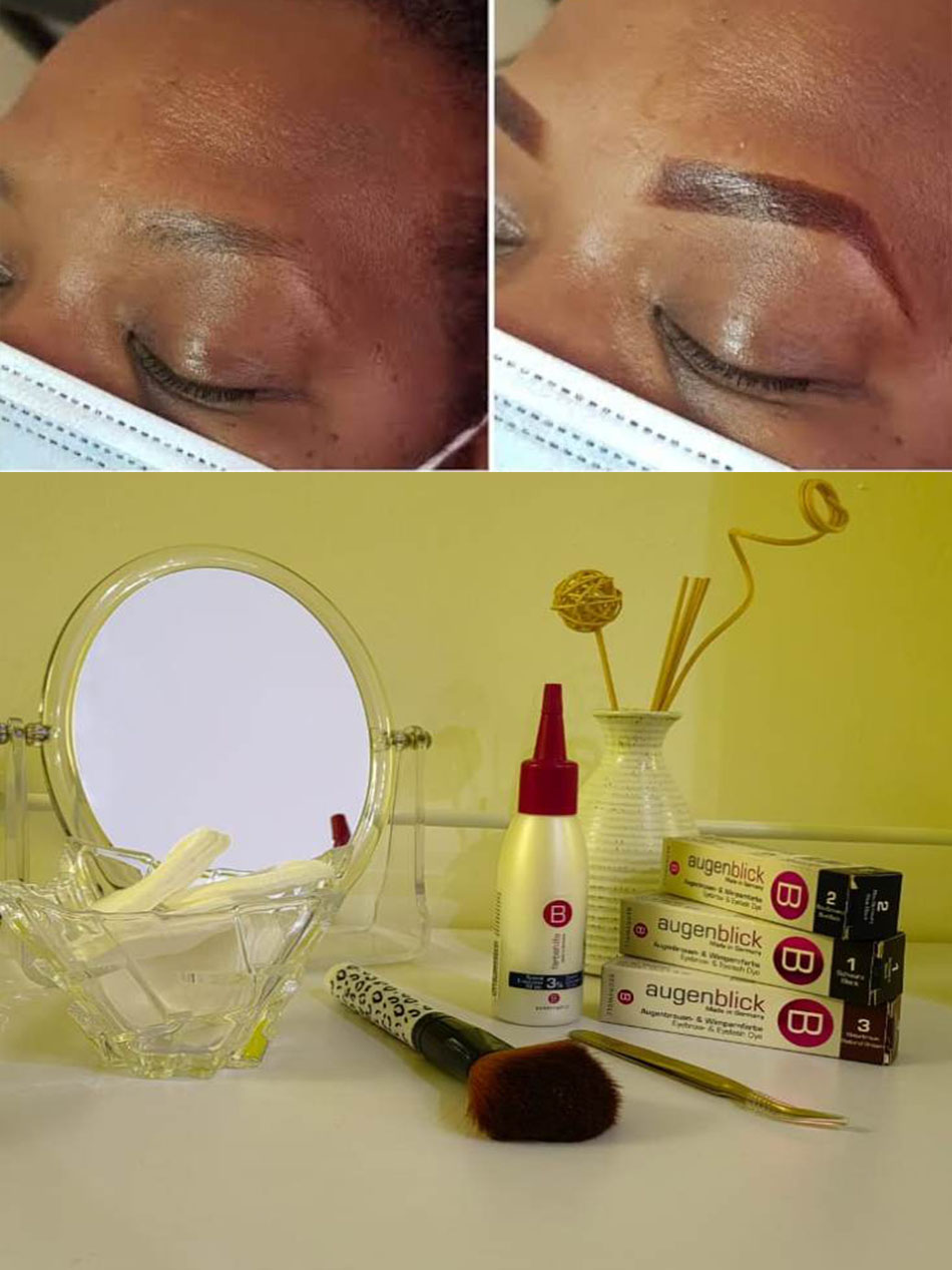 Eyebrow tinting and shaping Eyebrow tinting and shaping